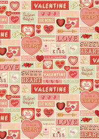 Cavallini & Co. Valentine Greetings Poster, Archival Paper, Matte