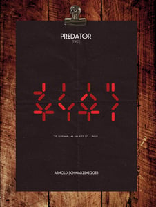 Image of A3 Poster - Predator (1987) Minimalist Art