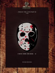 Image of A3 Poster - Friday The 13th [Part 3] (1982) Minimalist Art