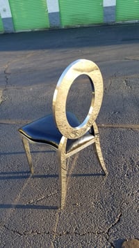 Image 4 of LUXURY STAINLESS STEEL CHAIR BLACK AND SILVER 
