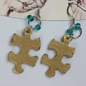Puzzle Piece Earrings floral