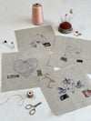 Heart & Doves Embroidery Template