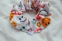 Image 2 of Last one! - Rainbow Smileys Scrunchie