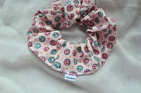 Image 2 of Smileys on Pink Scrunchie