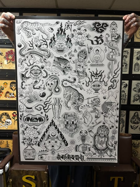 Image of A1 Sacred Flash sheet print 