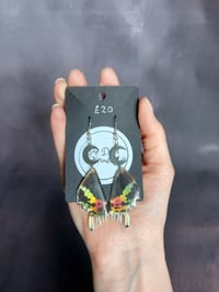 Sunset Moth Earrings (rear wing)