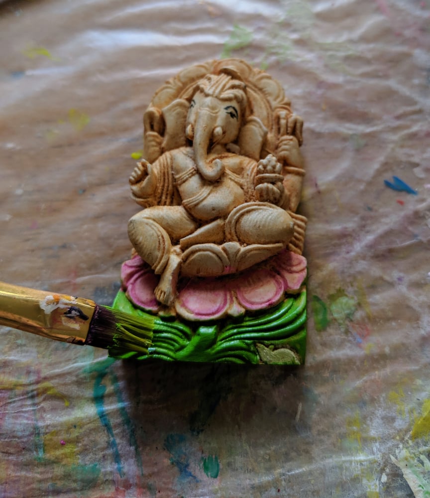 Image of Teamwork Makes the Dreams Work: Ganesh and Buddha