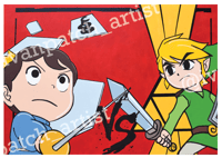 (Online Only) 5x7 print- Little Knights Duel