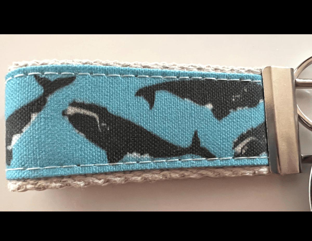 Handmade Right Whale Key Chain