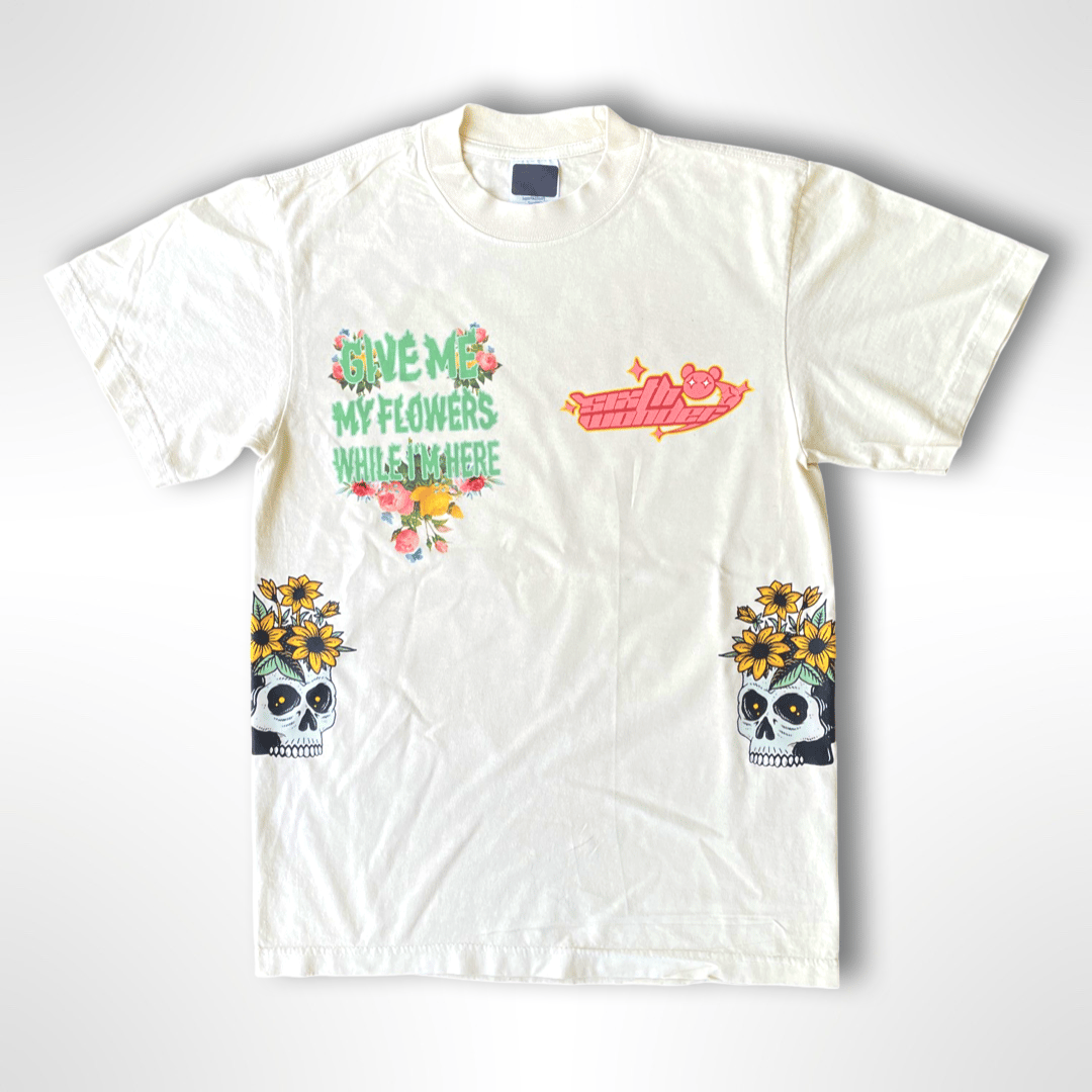 Image of Give Me My Flowers While Im Here V2 t shirt