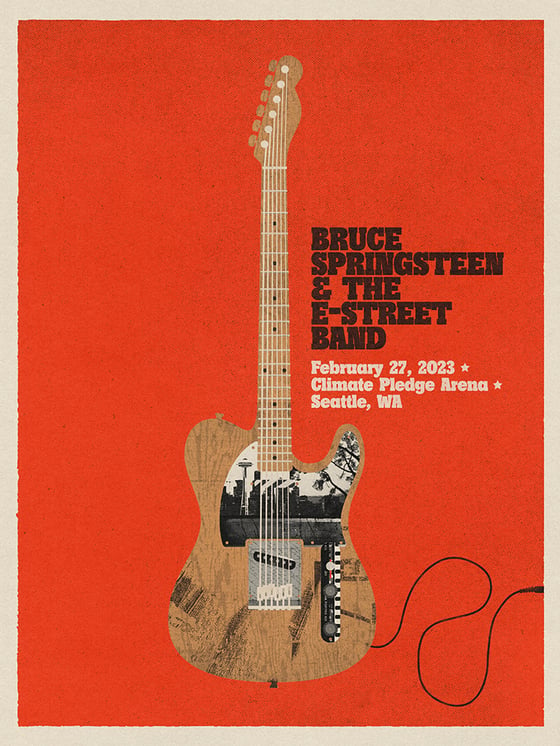 Image of Springsteen 2023 Tour Poster - Seattle