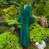 Deep Green Beverly Lounge Suit w/ Marabou Cuffs  Image 2