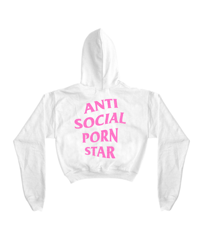 Image 2 of ANTI      SOCIAL      STAR      CROPPED      HOODIE     