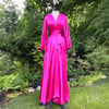 Totally Pink "Beverly" Dressing Gown w/ Crystal Button Cuffs