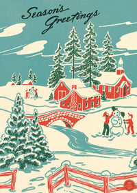 Cavallini & Co. Winter Wonderland Poster, Archival Paper, Matte