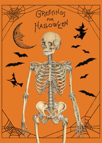 Cavallini & Co. Halloween Greetings Poster, Archival Paper, Matte