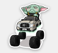 Image of Lifted Yoda sticker (Kauai Comic Con 2023 Exclusive)