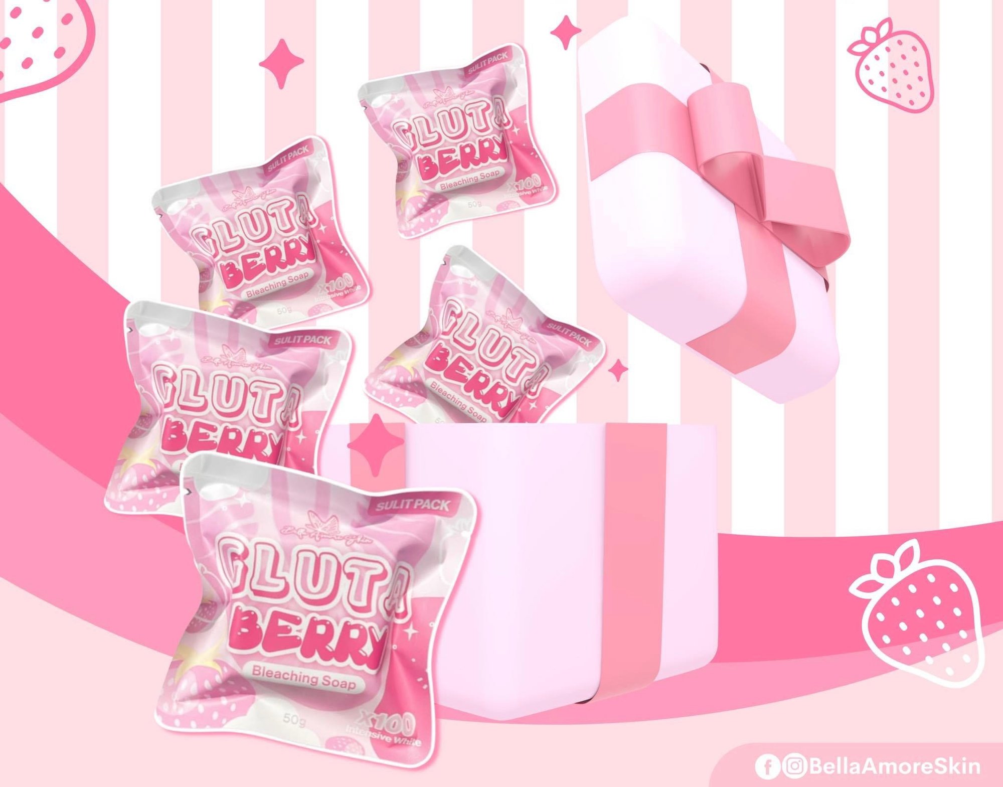 BELLA AMORE SKIN Gluta Berry Bleaching Soap | AllThingsByKriz