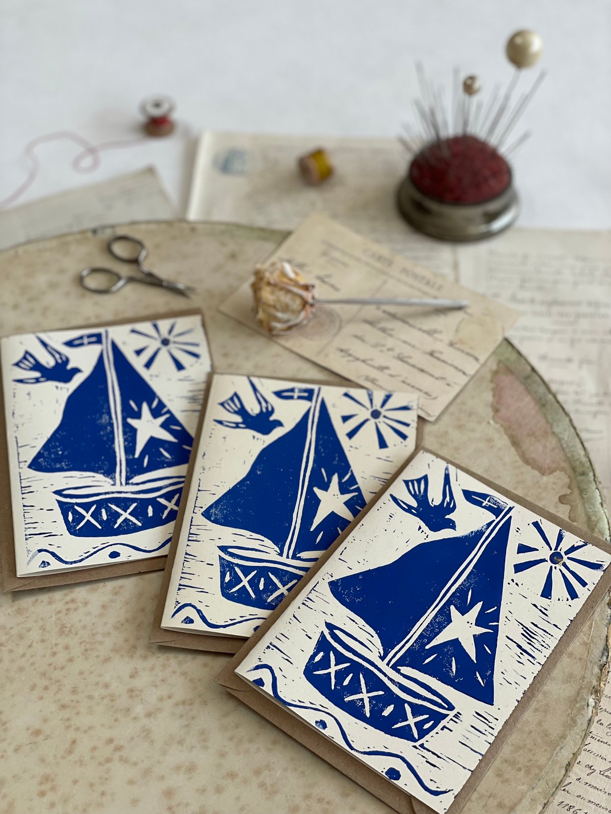 Image of Sail Boat Greeting Cards