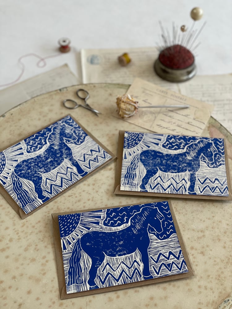 Image of Standing Horse Greeting Cards