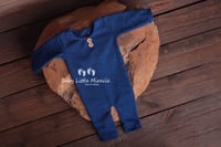 Image 2 of Newborn romper cobalt buttons