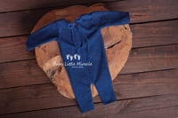 Image 3 of Newborn romper cobalt buttons