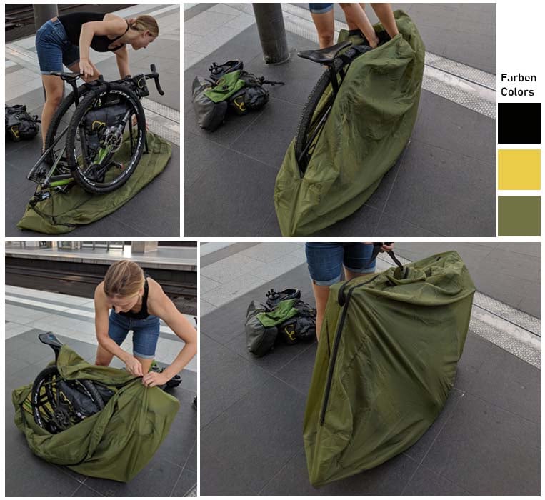 Image of Bikebag/ Fahrradtasche, green/ grün