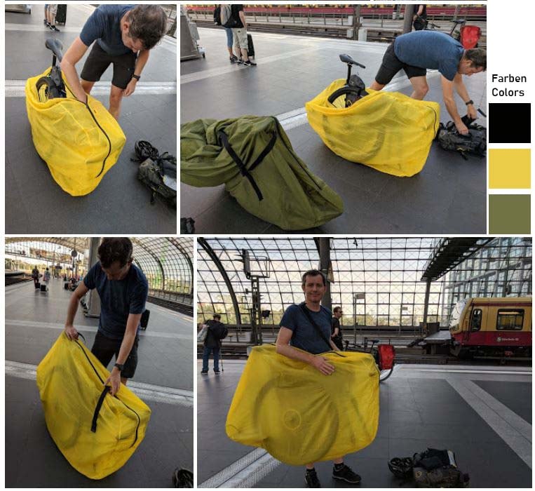 Image of Bikebag/ Fahrradtasche, yellow/ gelb