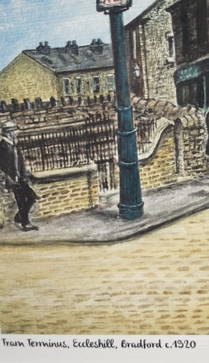 Image of Tram Terminus, Eccleshill Art Print