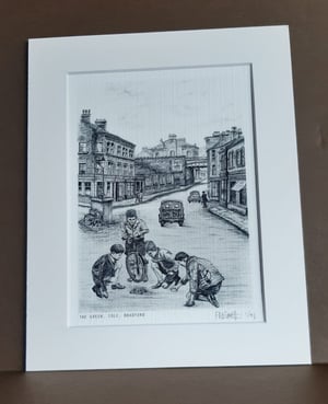 Image of The Green, Idle, Bradford - Art Print (B&W) 