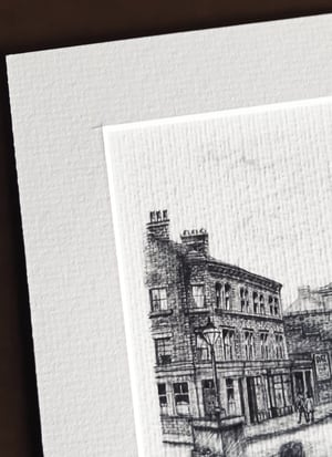 Image of The Green, Idle, Bradford - Art Print (B&W) 