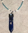 Lapis Lazuli Wand pendant necklace