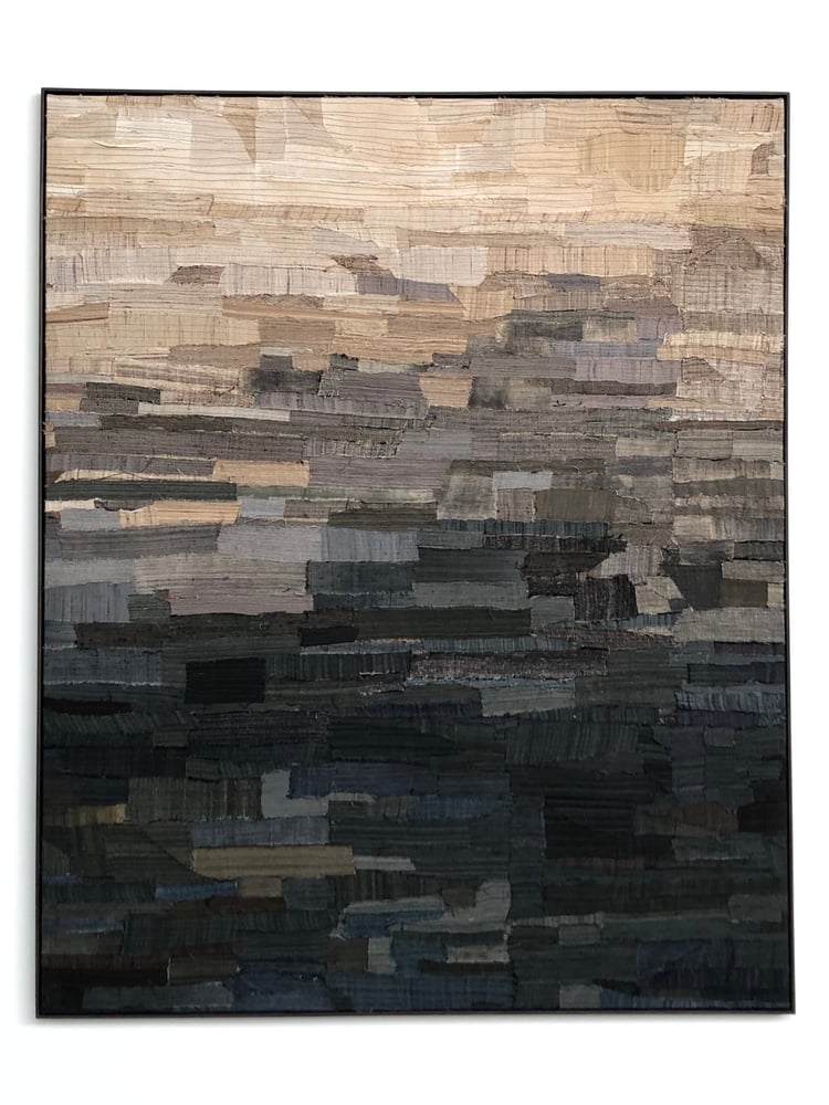Image of large abstract stitched composition (