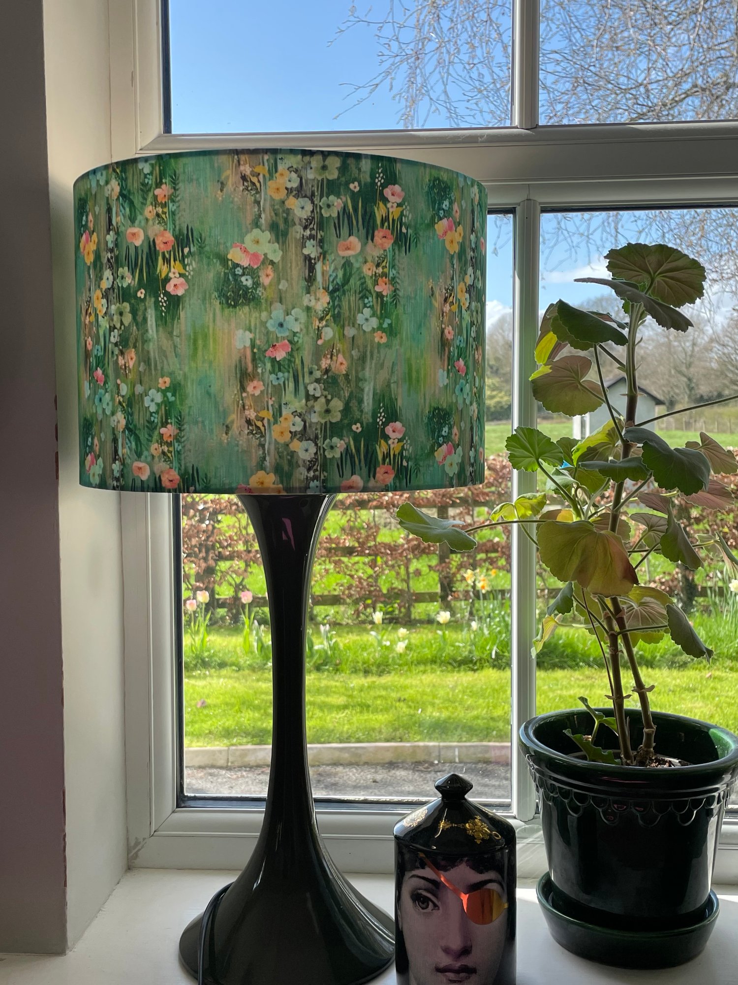 Image of Emerald Floral Drip Shade 30cm