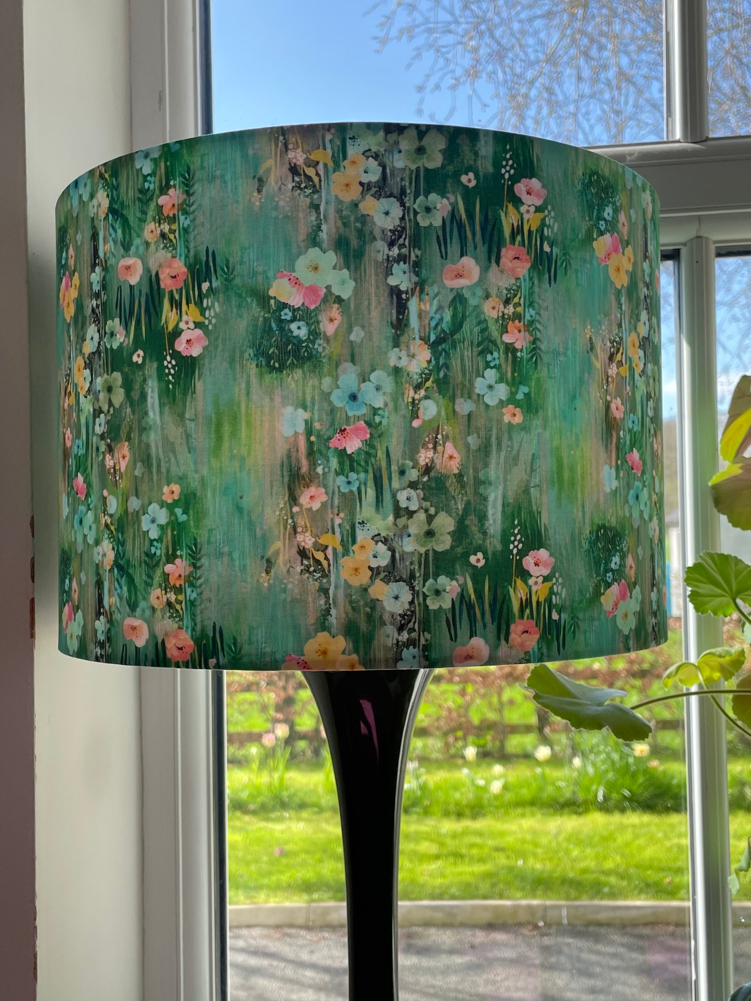 Image of Emerald Floral Drip Shade 30cm