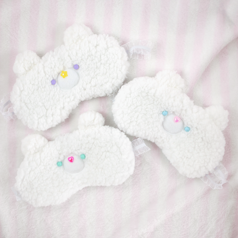 Fluffy Bear Eye Mask Headdress