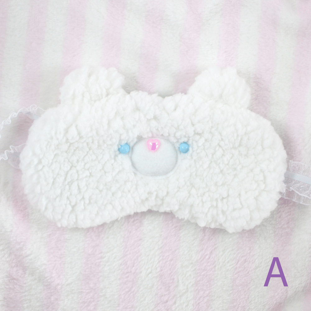 Fluffy Bear Eye Mask Headdress