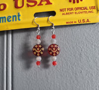 Image 3 of Red Celestial Earrings 