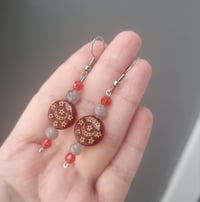 Image 4 of Red Celestial Earrings 