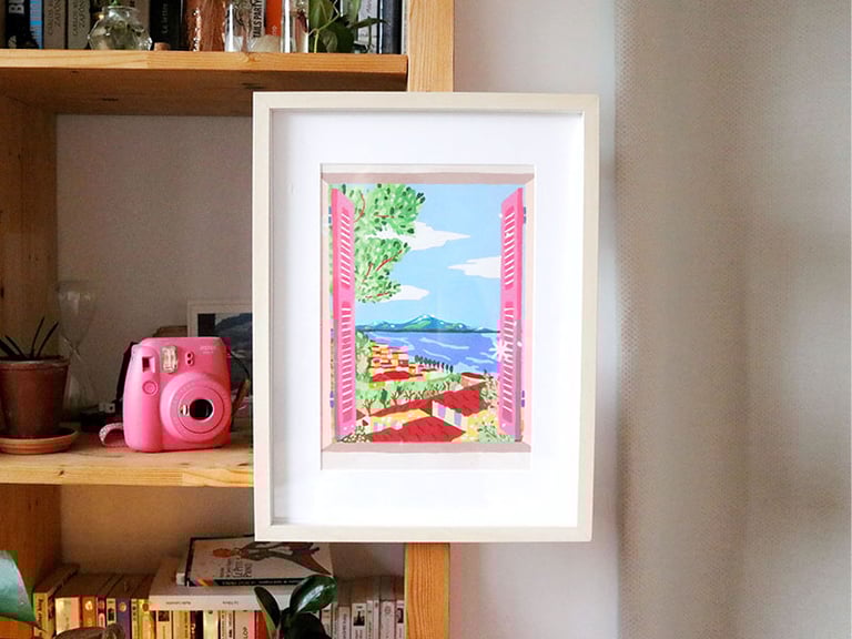 COFFRET PEINTURE AU NUMÉRO - FENÊTRE OUVERTE SUR NAPLES PAR LIMISTIC, PETIT PINCEAU Image 4