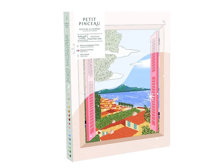 COFFRET PEINTURE AU NUMÉRO - FENÊTRE OUVERTE SUR NAPLES PAR LIMISTIC, PETIT PINCEAU Image 5