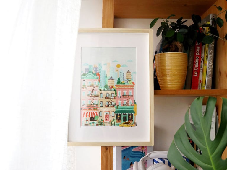 COFFRET PEINTURE AU NUMÉRO - NEW YORK PAR HOGLET & CO, PETIT PINCEAU Image 3