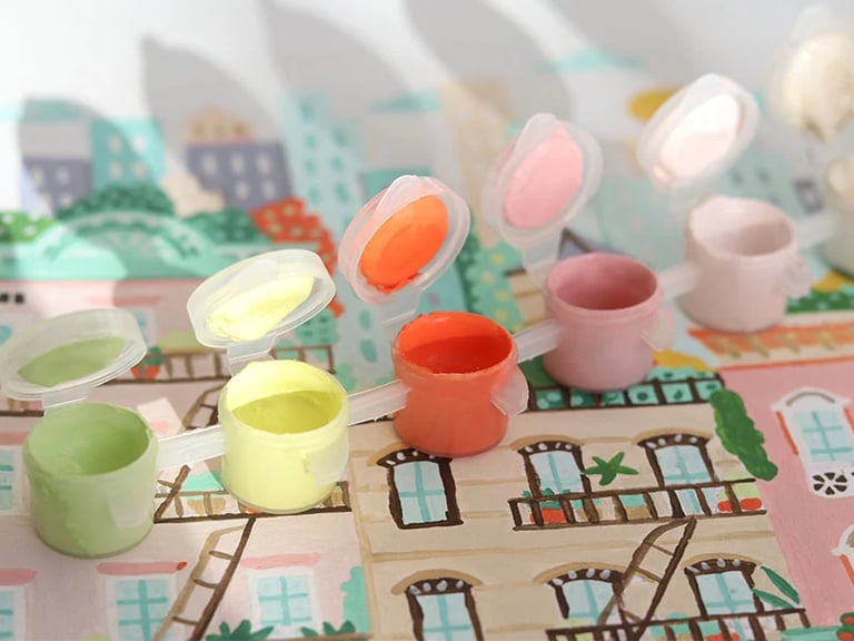 COFFRET PEINTURE AU NUMÉRO - NEW YORK PAR HOGLET & CO, PETIT PINCEAU Image 4