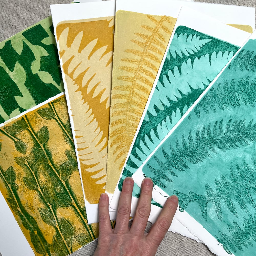 Image of Forest Ferns - One of a Kind Original Collage