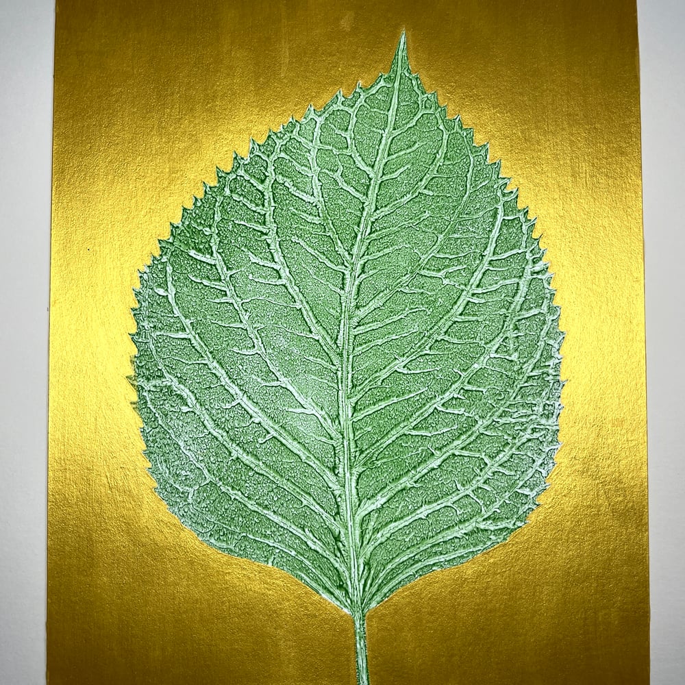 Image of SALE Hydrangea Leaf - One of a Kind Botanical Print