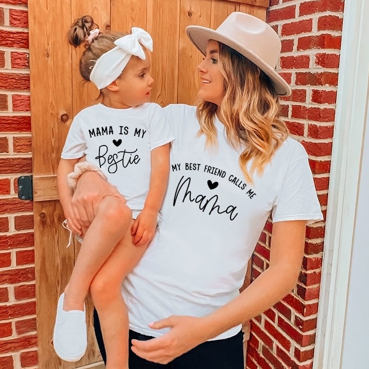 My best friend mama/mini t-shirt, Mama crewneck/v-neck tee(sold