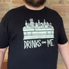 DRINKS ON ME Glow-in-the-Dark 100% Cotton T-Shirt