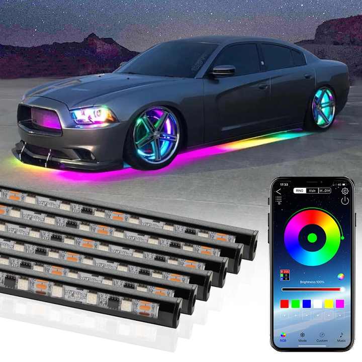 Image of GlowHue 8X Car Underbody Light Kit
