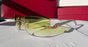 Image of AUTHENTIC CARTIER CT0286O 003 - [MIXED HORN] CUSTOM GREEN 007