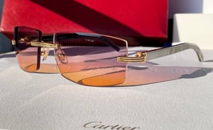 Image of AUTHENTIC CARTIER CT0286O 003 - [MIXED HORN] CUSTOM SUNSET 009